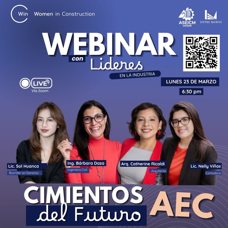 Cover Image for Webinar: “Cimientos del Futuro AEC” – Mujeres Líderes en la Industria.