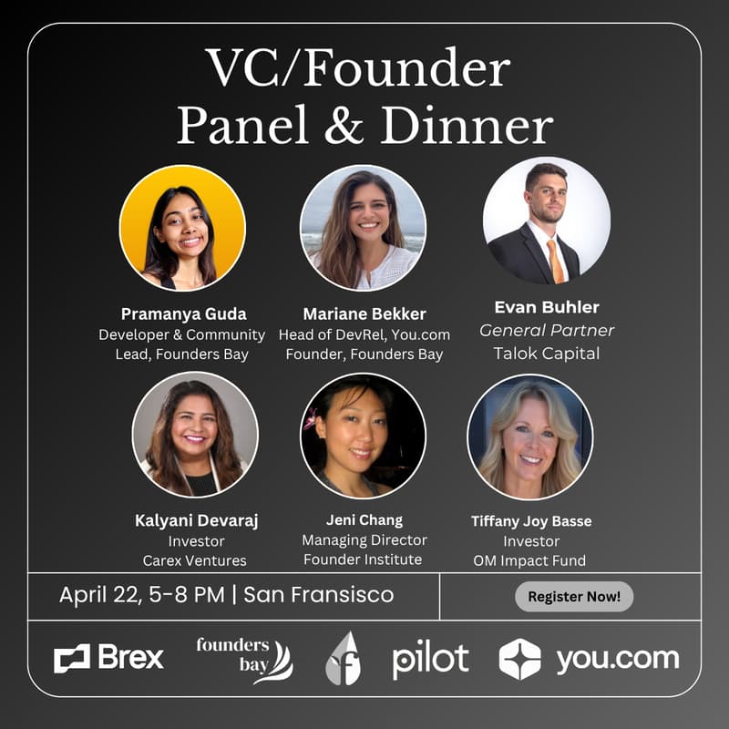 Cover Image for VC/Founder Panel & Dinner @ Pilot.com