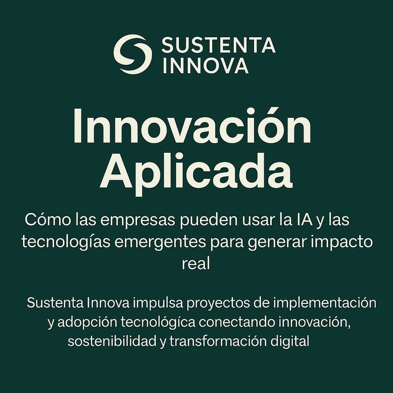 Cover Image for Sustenta Innova: Innovación Aplicada para un Futuro Sostenible