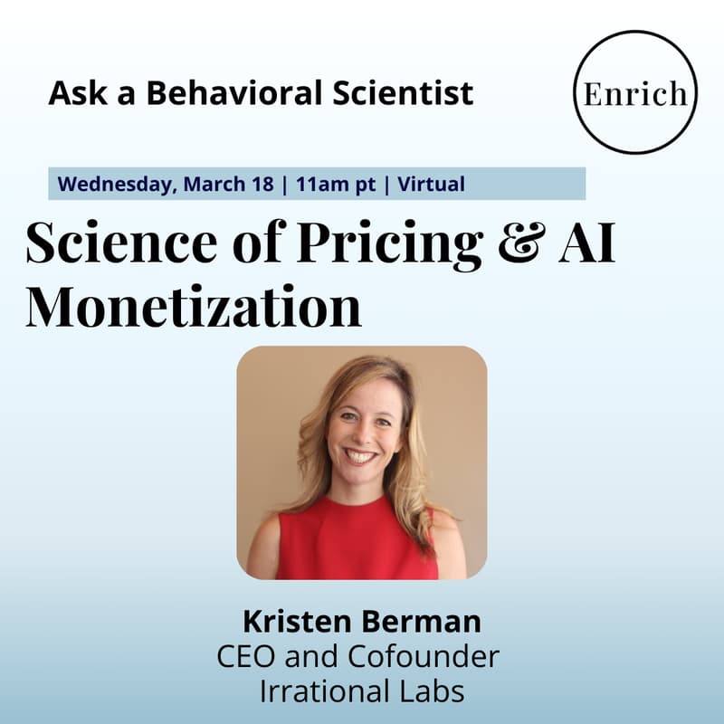 Cover Image for Science of Pricing & AI Monetization with Behavioral Scientist Kristen Berman