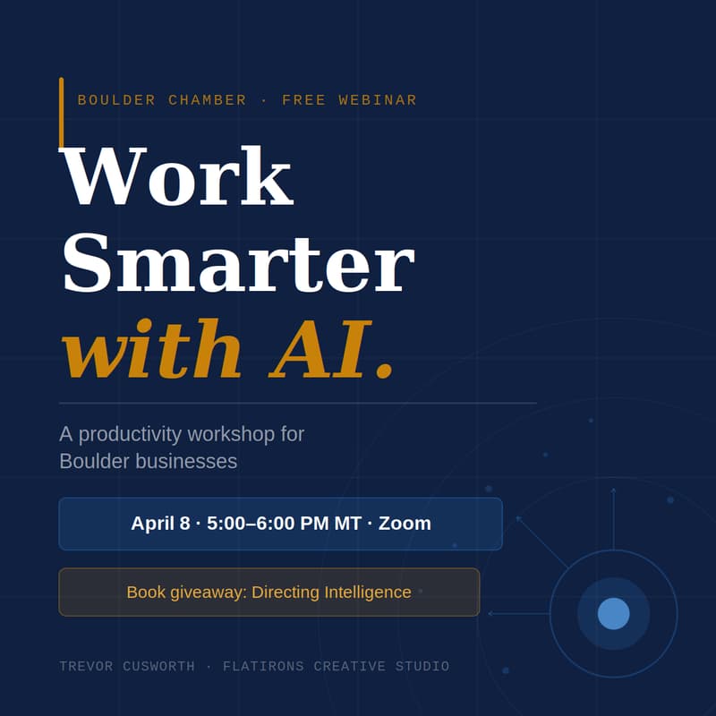 Cover Image for Work Smarter with AI: A Productivity Workshop for Boulder Businesses