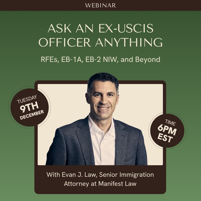 Cover Image for Ask an Ex-USCIS Officer Anything: RFEs, EB-1A, EB-2 NIW, and Beyond