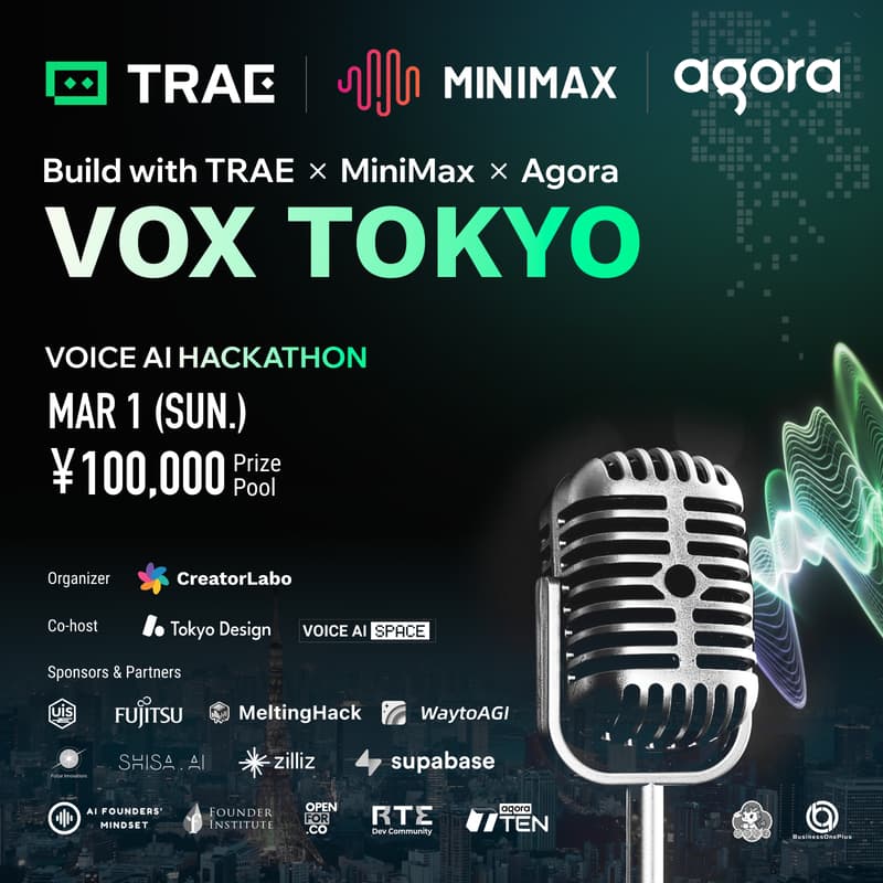 Cover Image for VOX TOKYO: Voice AI Hackathon for Social Impact