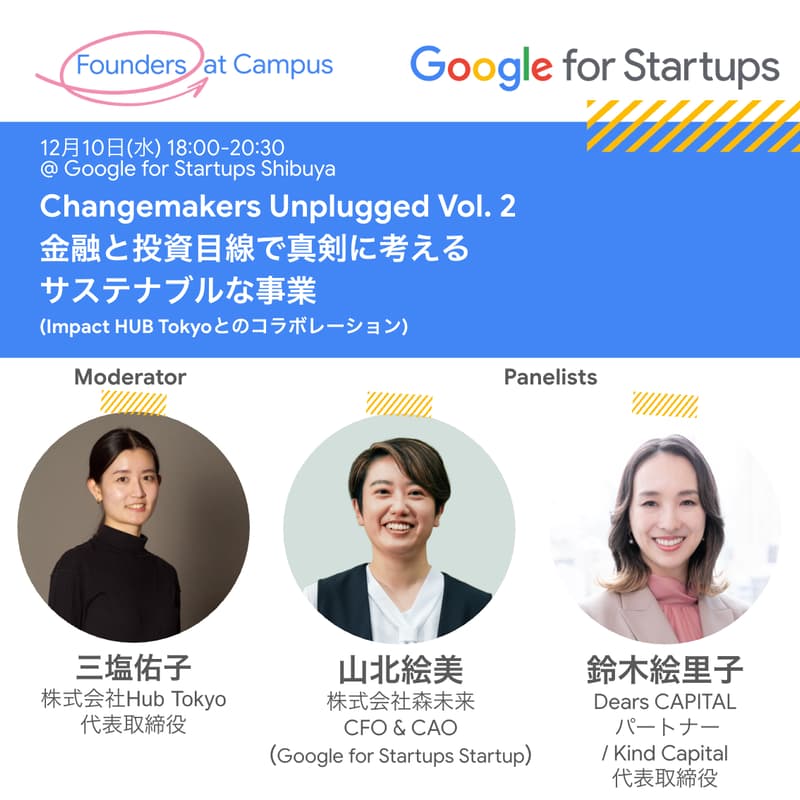 Cover Image for Changemakers Unplugged Vol.2 - 金融と投資目線で真剣に考えるサステナブルな事業