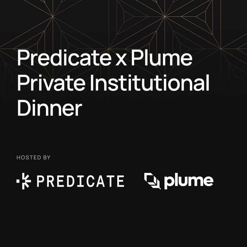 Cover Image for Predicate x Plume Private Institutional Dinner