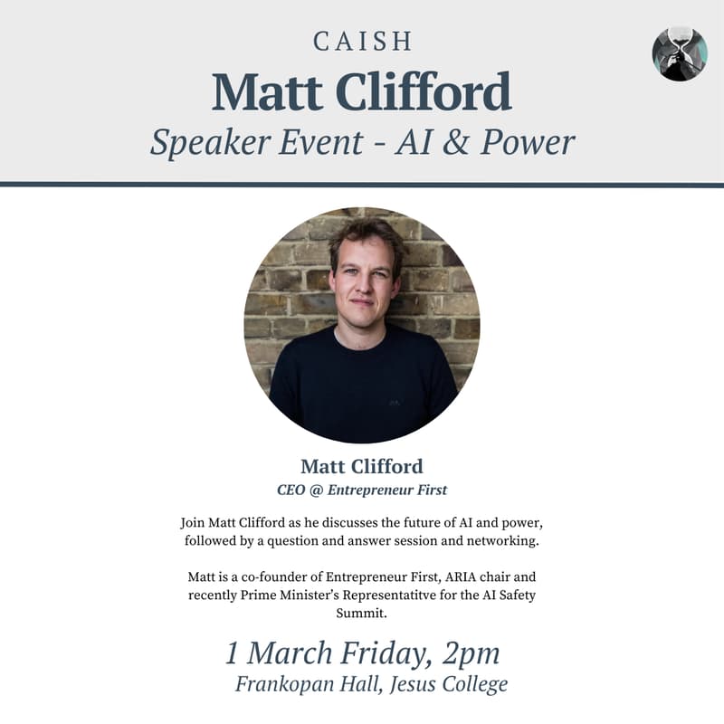 Cover Image for [CAISH] Matt Clifford on AI and Power