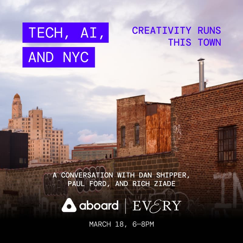 Cover Image for Tech, AI, and NYC: Creativity runs this town