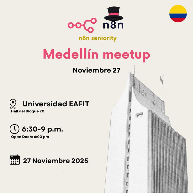 Cover Image for Medellin n8n Seniority Meetup