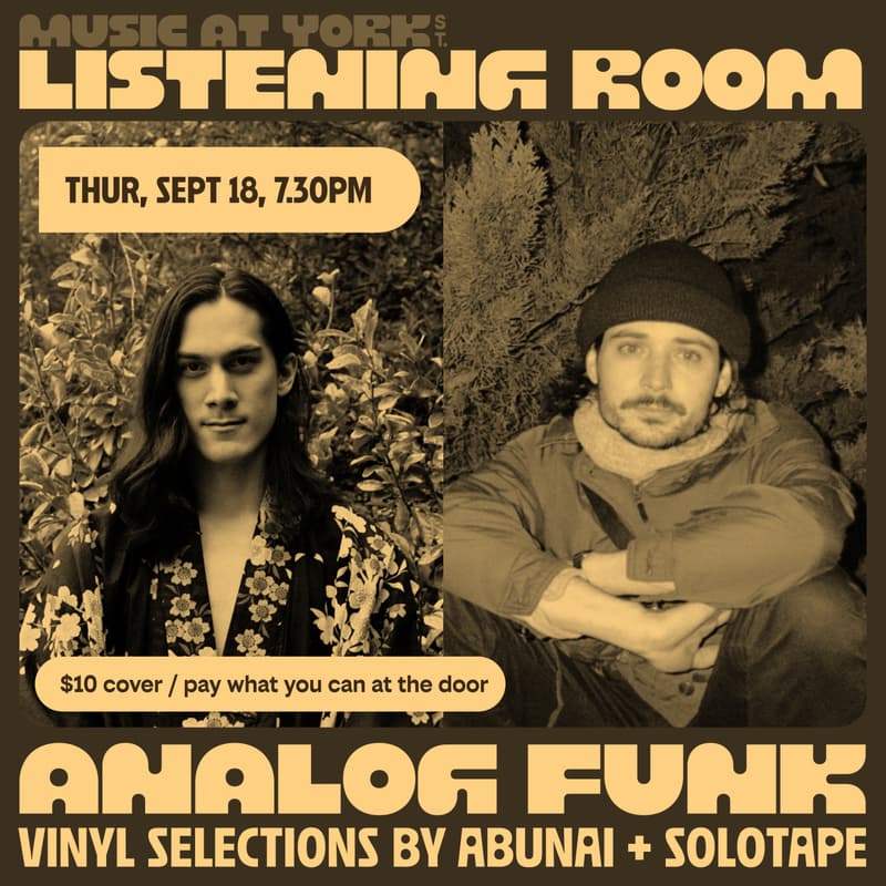 Cover Image for Listening Room: Analog Funk — Vinyl selections by ABUNAI and Solotape