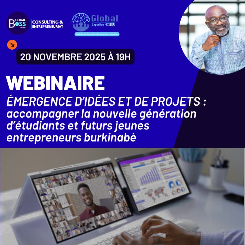 Cover Image for Webinaire spécial étudiants & futurs jeunes entrepreneurs du Burkina Faso