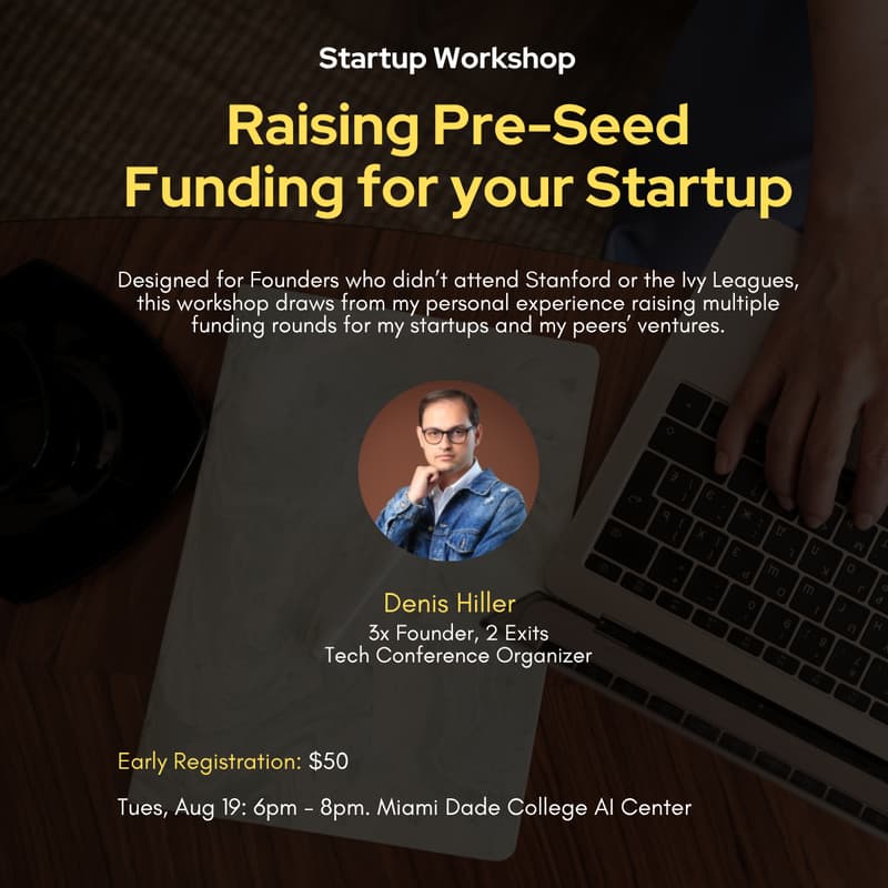 Cover Image for Startup Workshop: Raising Pre-Seed Funding for your Startup