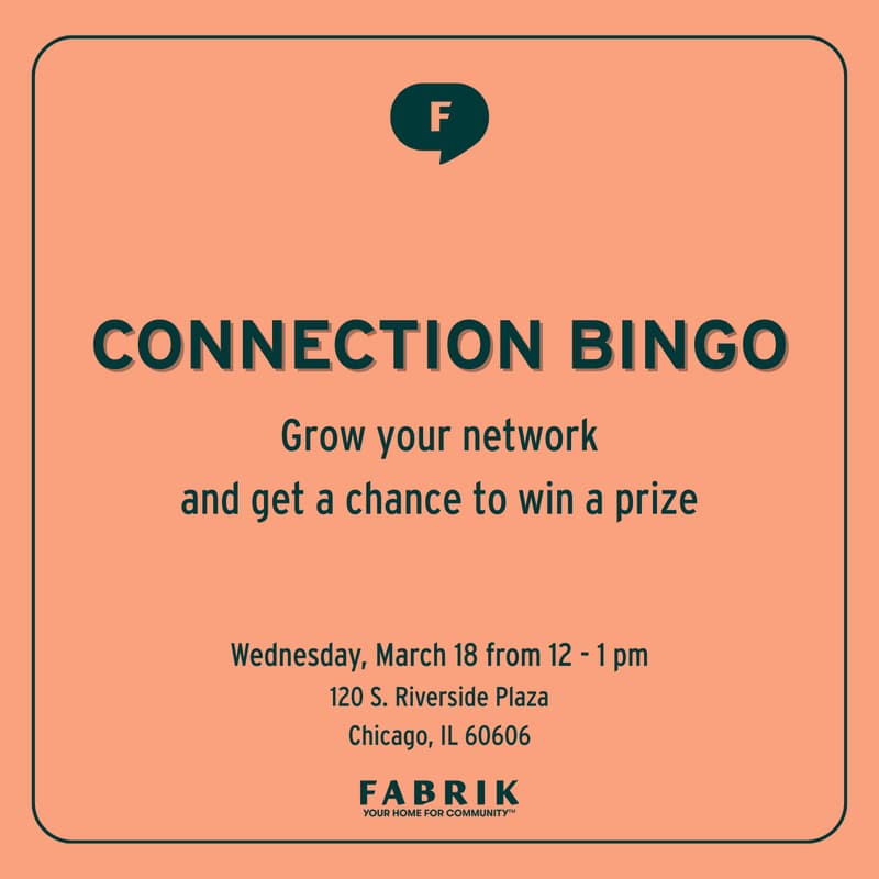 Cover Image for For Fabrik Members and Hines Tenants: Connection Bingo