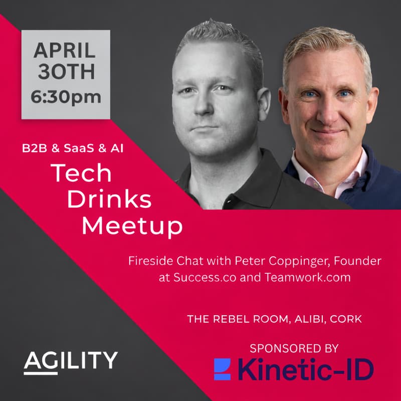 Cover Image for Fireside Chat with Peter Coppinger, Founder at Success.co and Teamwork.com: The Alibi Bar, Cork @ 6.30PM April 30th, 2026