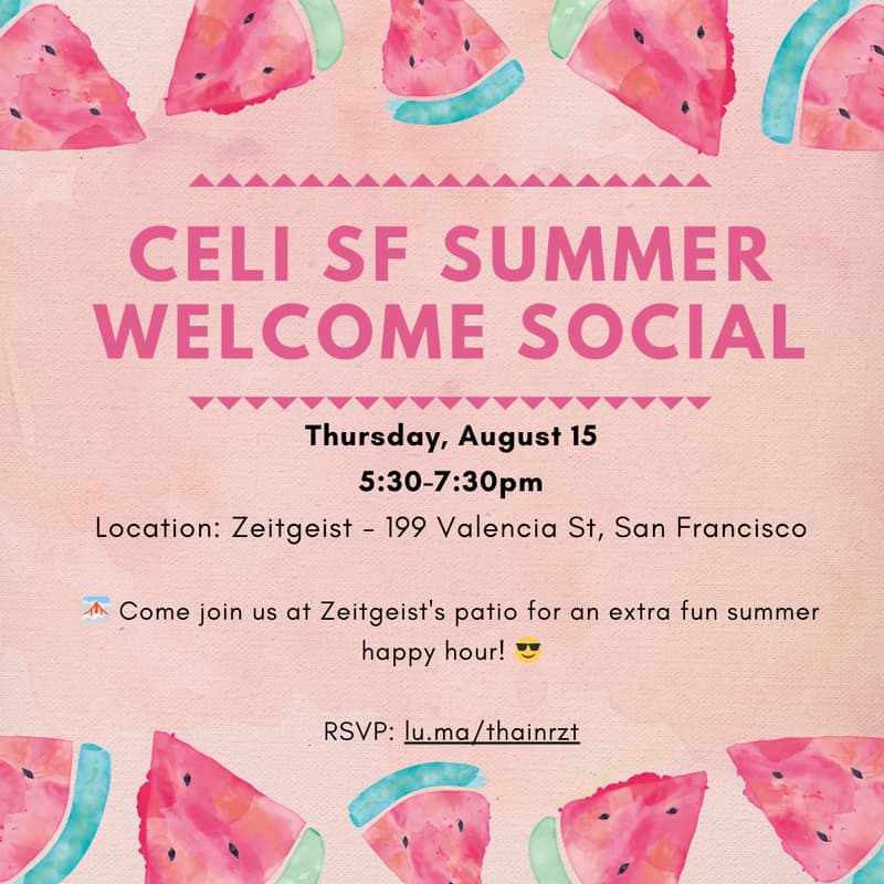 Cover Image for CELI SF Summer Welcome Social