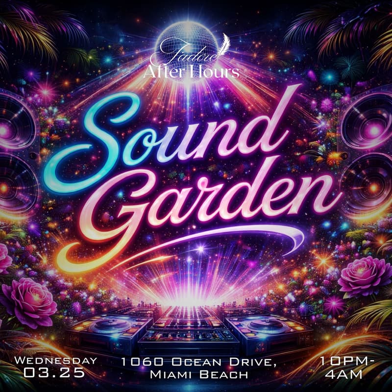 Cover Image for Jadore After Hours -  Sound Garden