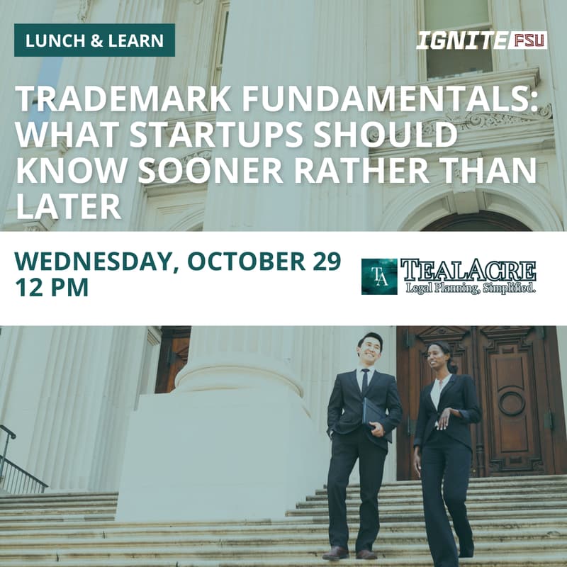 Cover Image for Lunch & Learn - Trademark Fundamentals: What Startups Should Know Sooner Rather Than Later
