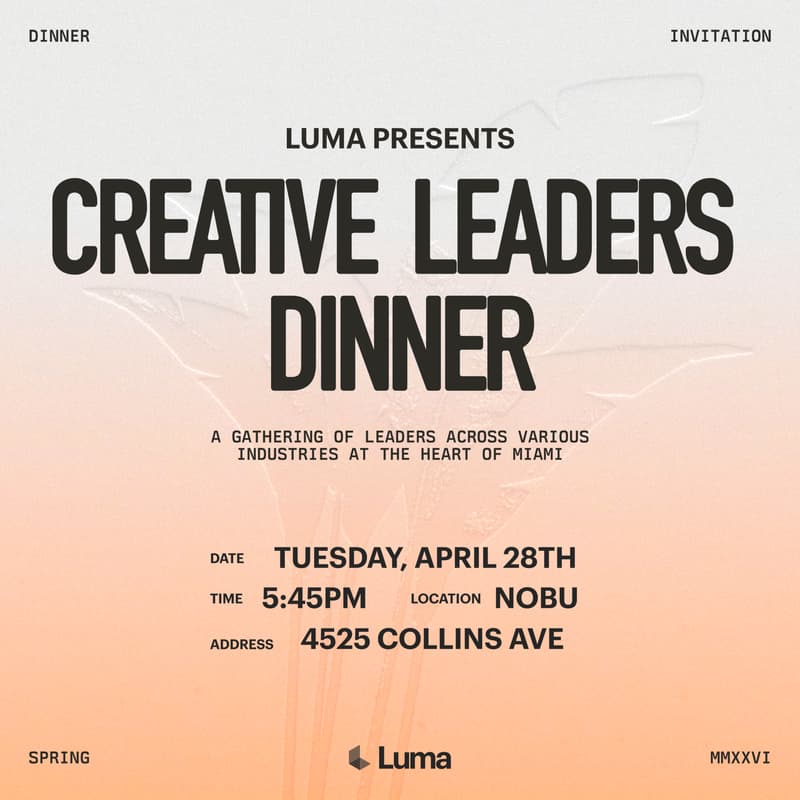 Cover Image for Creative Leaders Dinner at Possible