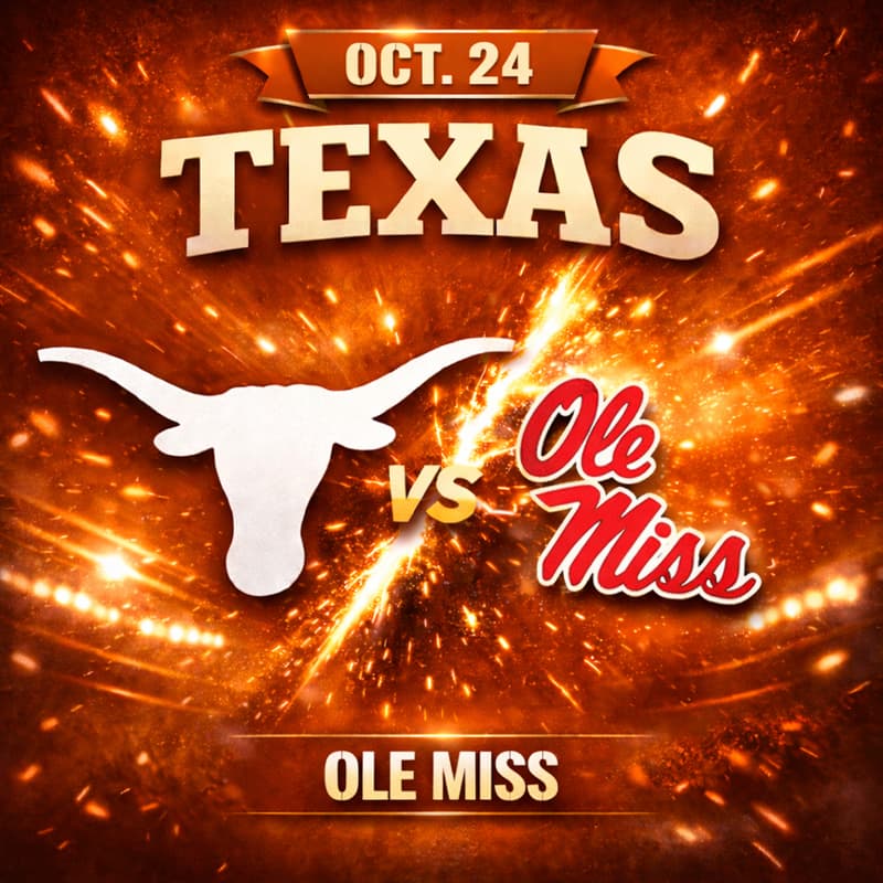 Cover Image for Texas Longhorns vs Ole Miss Rebels @ DKR