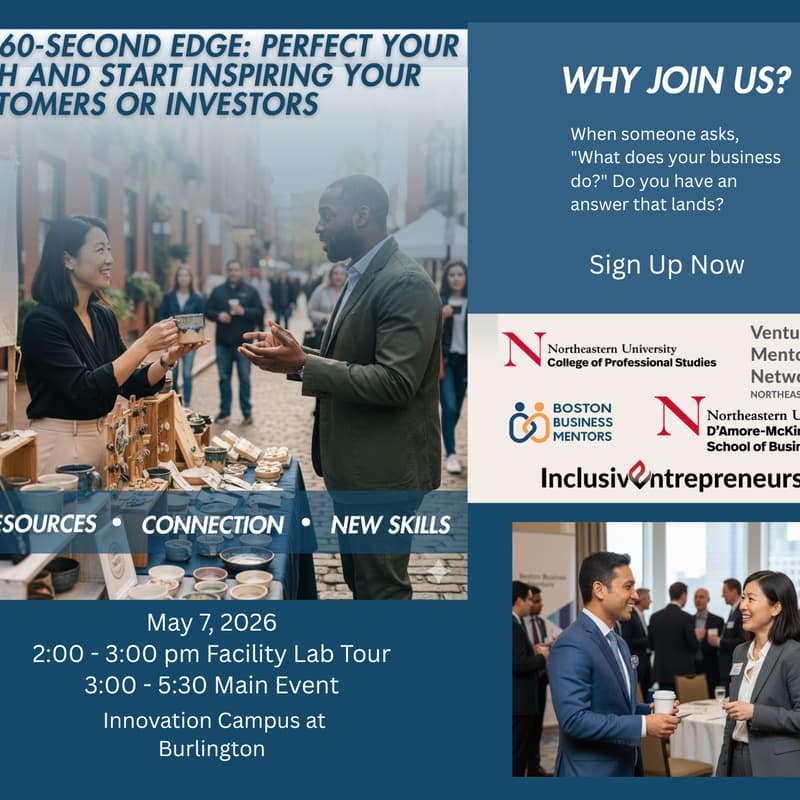 Cover Image for VMN In-person Mentoring Event: Pitch Workshop