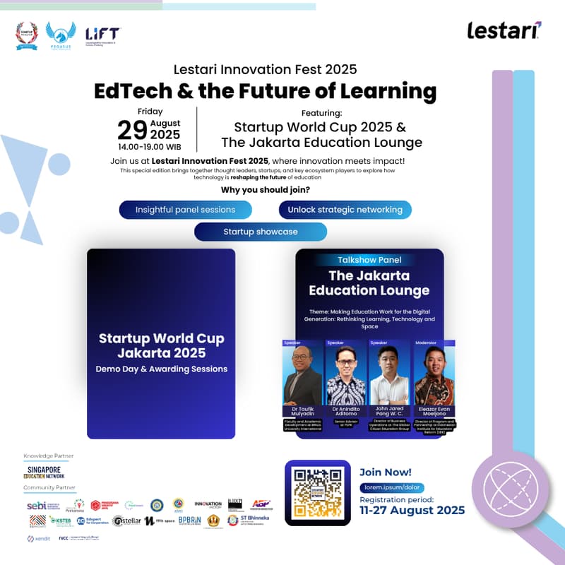 Cover Image for Jakarta Education Lounge x Lestari Innovation Fest 2025
