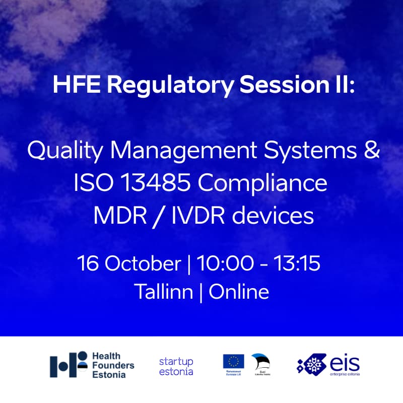 Cover Image for HFE Regulatory Session II: Quality Management Systems & ISO 13485 Compliance MDR / IVDR devices