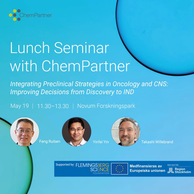 Cover Image for Lunch Seminar with ChemPartner – Integrating Preclinical Strategies in Oncology and CNS: Improving Decisions from Discovery to IND