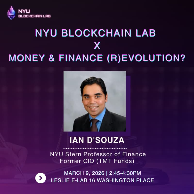 Cover Image for NYU Blockchain Lab X Money & Finance (r)Evolution?