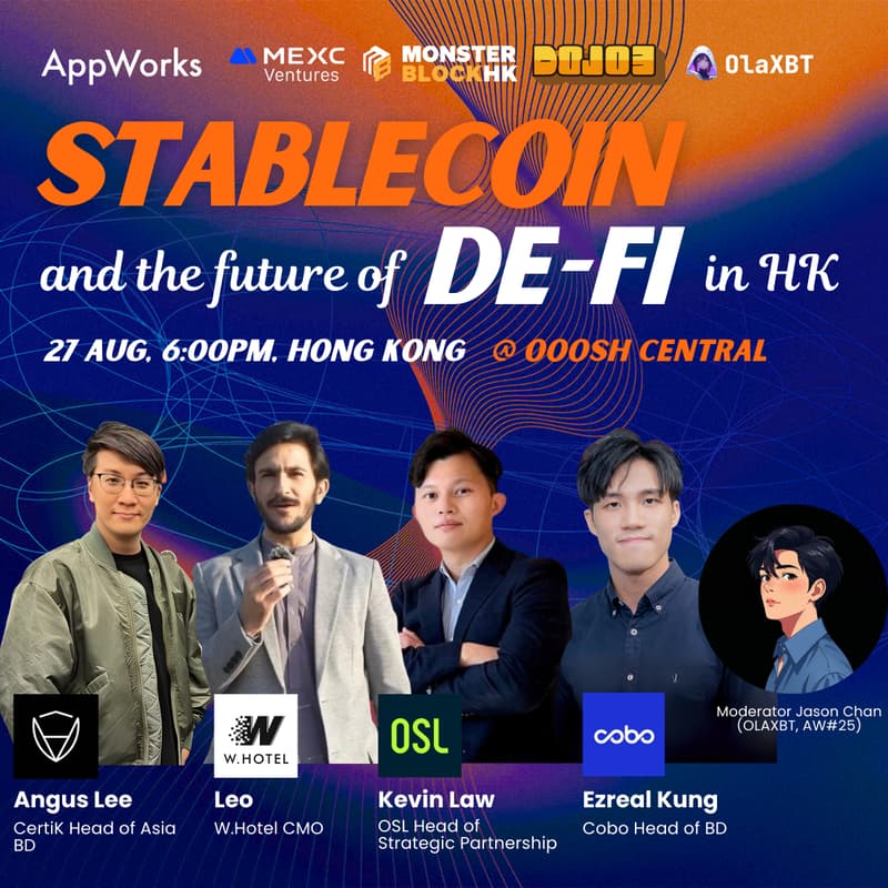 Cover Image for AppWorks@ BTC Asia: Stablecoin and the Future of De-Fi in Hong Kong