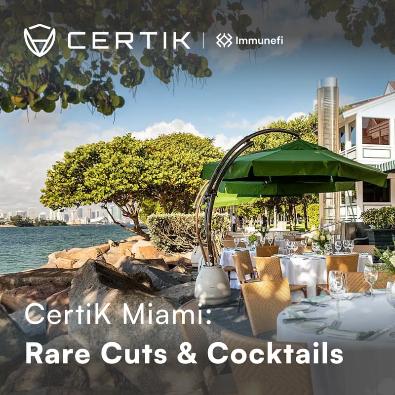 Cover Image for Consensus Miami: Rare Cuts & Cocktails with CertiK and Immunefi