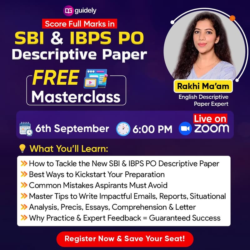 Cover Image for Score Full Marks in SBI & IBPS PO Descriptive Paper | FREE Masterclass