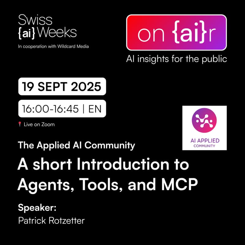Cover Image for on {ai}r | A short Introduction to Agents, Tools, and MCP | The Applied AI Community