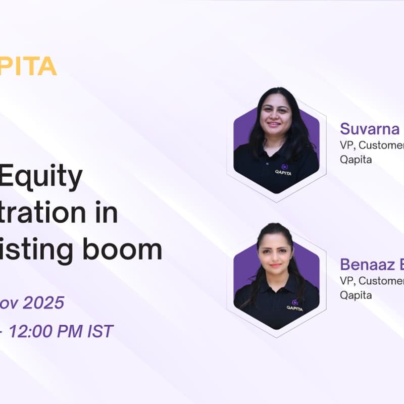Cover Image for Webinar on "Scaling Equity Administration in India’s Listing boom