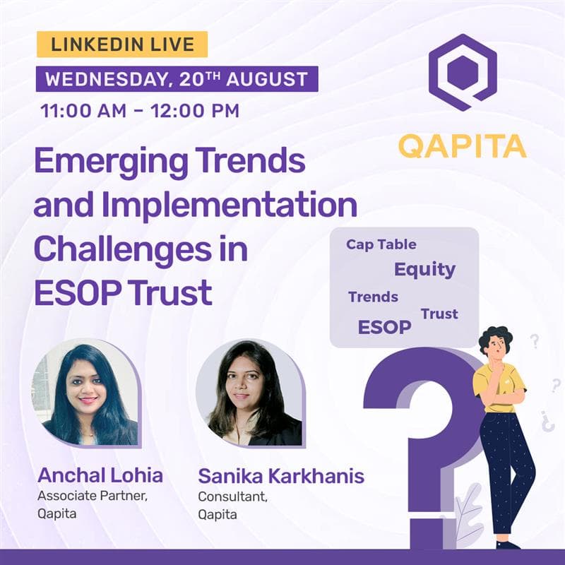 Cover Image for Webinar on "Emerging Trends and Implementation Challenges in ESOP Trust"