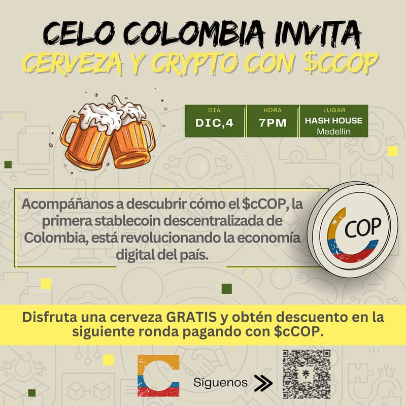 Cover Image for Celo Colombia Invita: Cerveza y Crypto con $cCOP