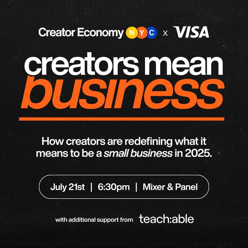 Cover Image for Creator Economy NYC x Visa: Creators Mean Business