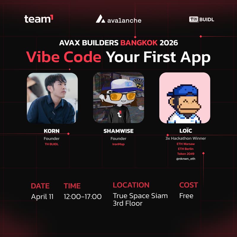 Cover Image for Vibe Code Your First App by Team1 & TH BUIDL