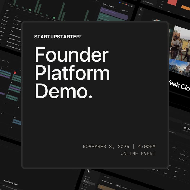 Cover Image for StartupStarter | Founder Platform Demo