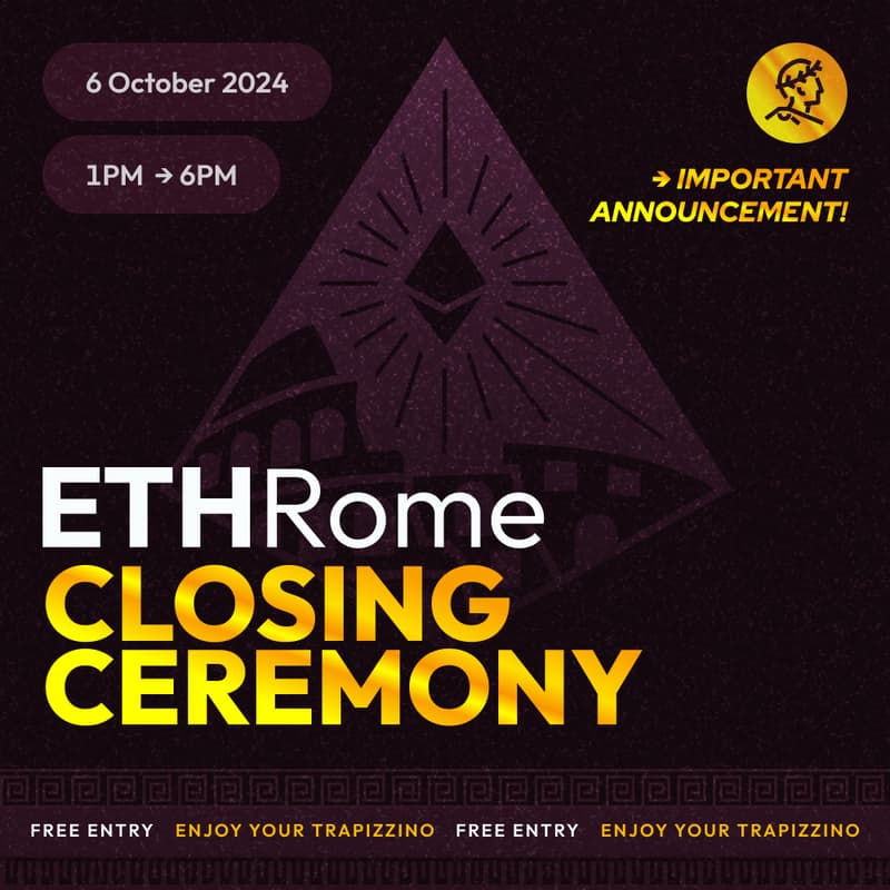 Cover Image for ETHRome closing ceremony