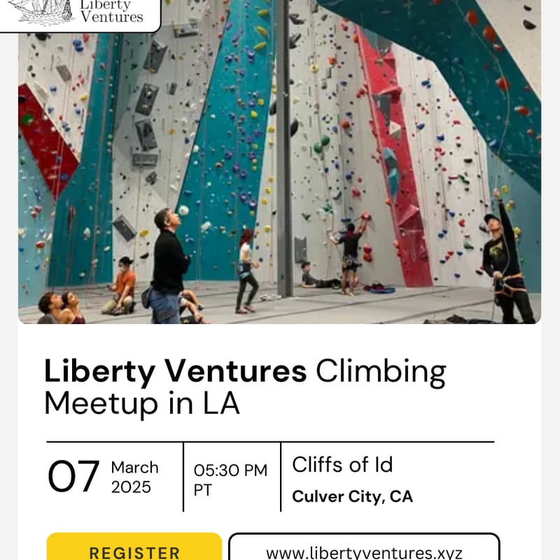 Cover Image for Liberty Ventures Climbing Meetup in LA