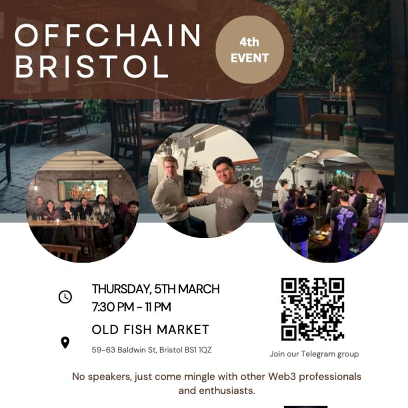 Cover Image for OffChain Bristol × Bitget × Bristol Web3 — March Web3/ Crypto/Blockchain Meetup