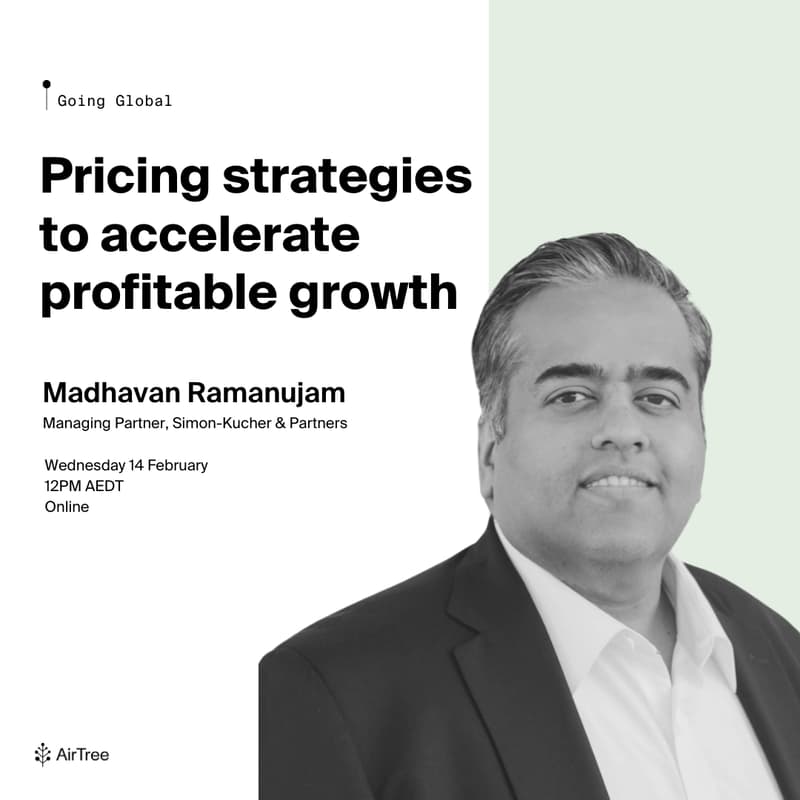Cover Image for Pricing strategies to accelerate profitable growth with Madhavan Ramanujam