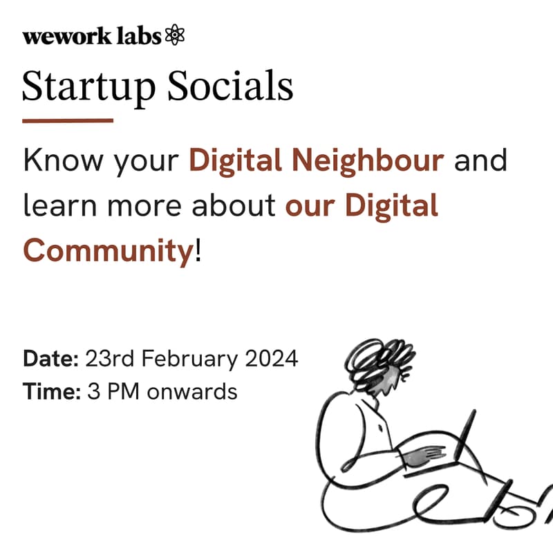 Cover Image for WeWork Labs -Startup Socials [Virtual]