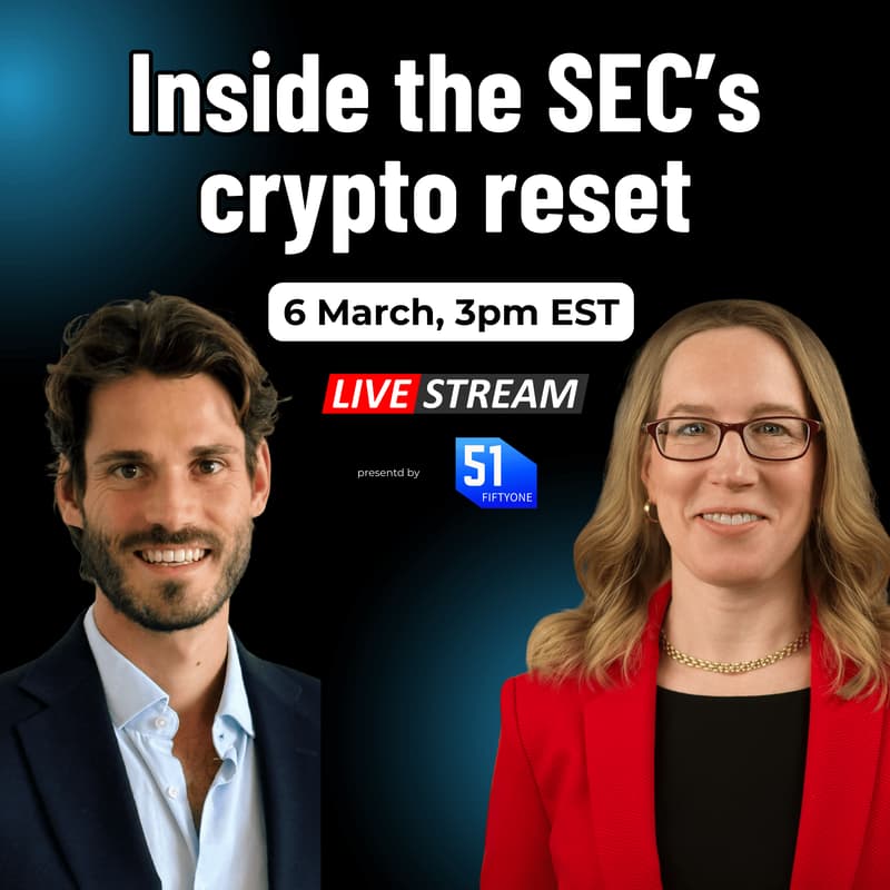 Cover Image for Inside the SEC's crypto reset: 51 live with Commissioner Hester Peirce