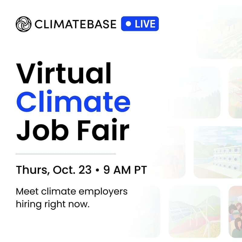Cover Image for Climatebase LIVE: Virtual Climate Job Fair