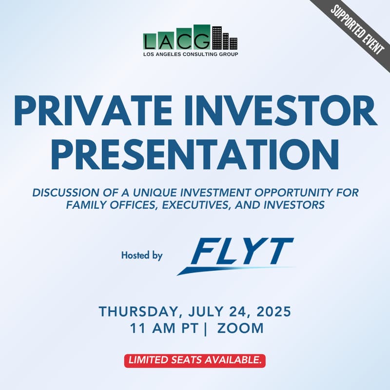 Cover Image for July 24: Private Investor Presentation