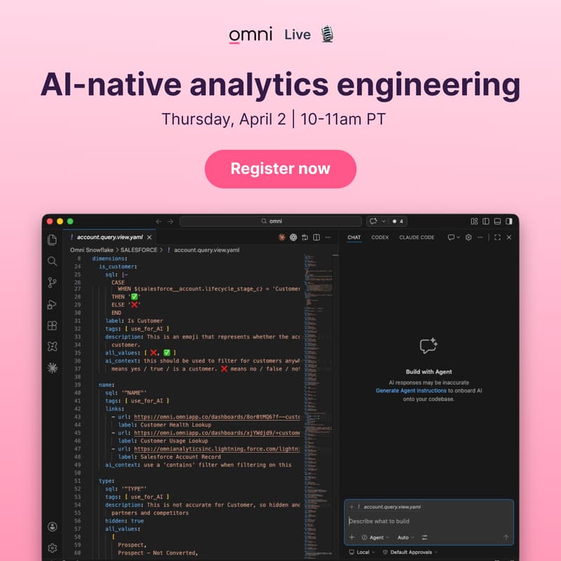 Cover Image for AI-Native Analytics Engineering with Omni