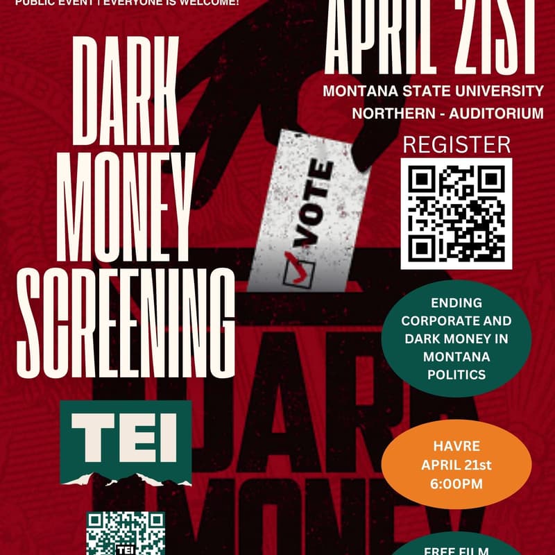 Cover Image for [HOLD] Dark Money Screening - Havre, MT