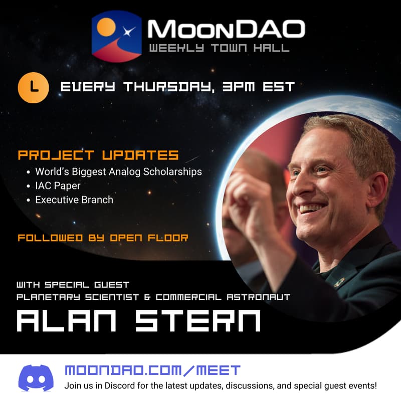 Cover Image for Alan Stern | MoonDAO Town Hall