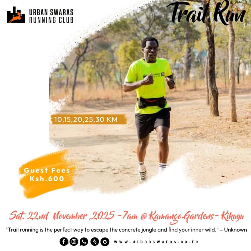 Cover Image for USRC 22nd November 2025 Run 828 @ Kamango Gardens – Dagoretti Rd , Kikuyu