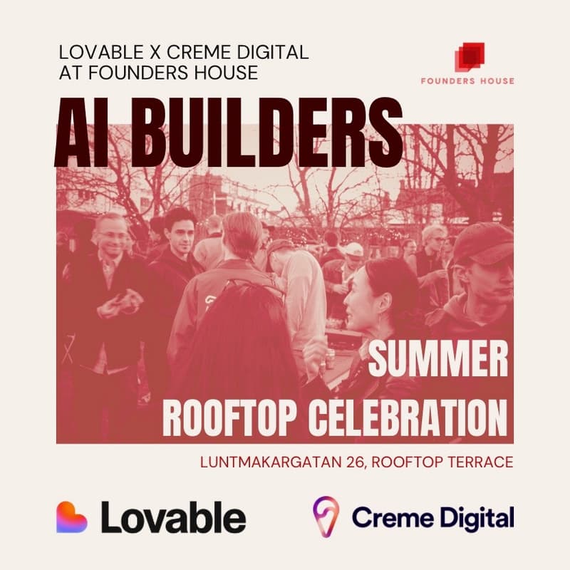 Cover Image for AI builders - rooftop summer celebration